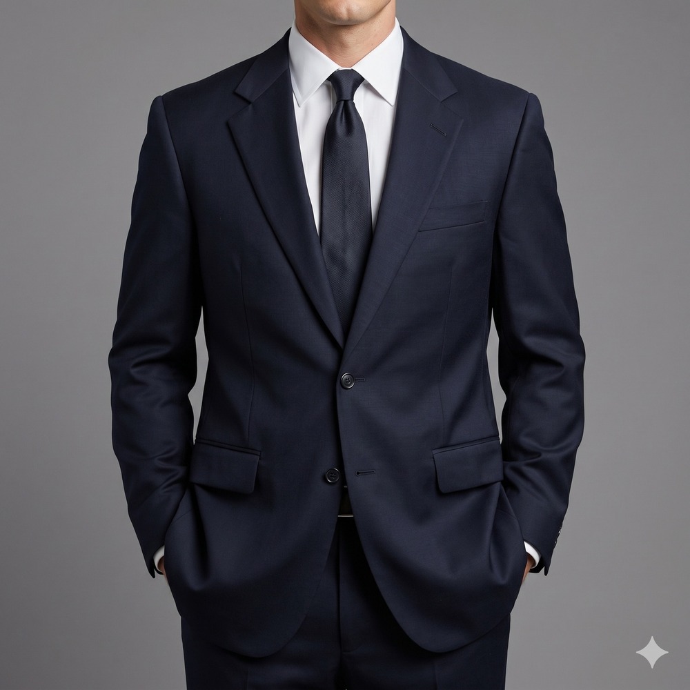 Brooks Brothers Blazer Jacket Super 110s Worsted Wool‎ 44L Navy Blue